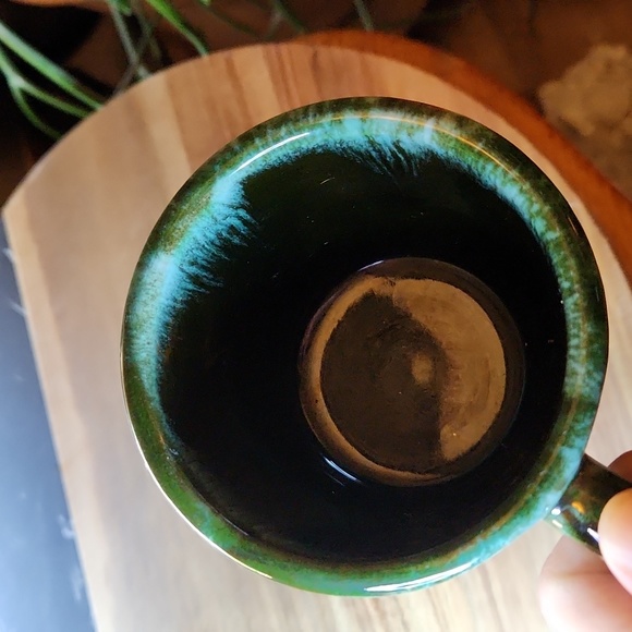 Blue Mountain 1970s Canada Green Drip glaze Pottery Mug and Cup - Picture 11 of 14